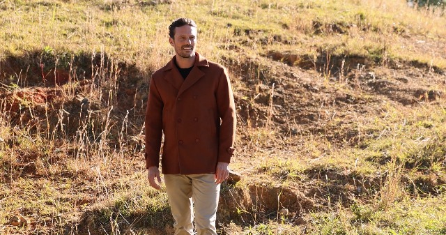 PASLTER Mens Classic Business Pea Coat Winter Warm Double